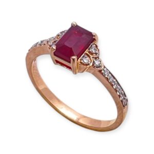 Ruby and diamond ring in 18 Kt rose gold, Oms milano, Harsh Khandelwal Jewellery