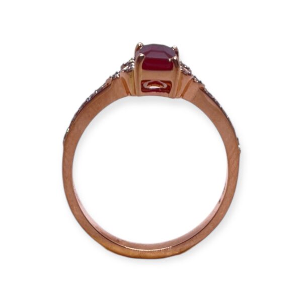 Ruby and diamond ring in 18 Kt rose gold, Oms milano, Harsh Khandelwal Jewellery